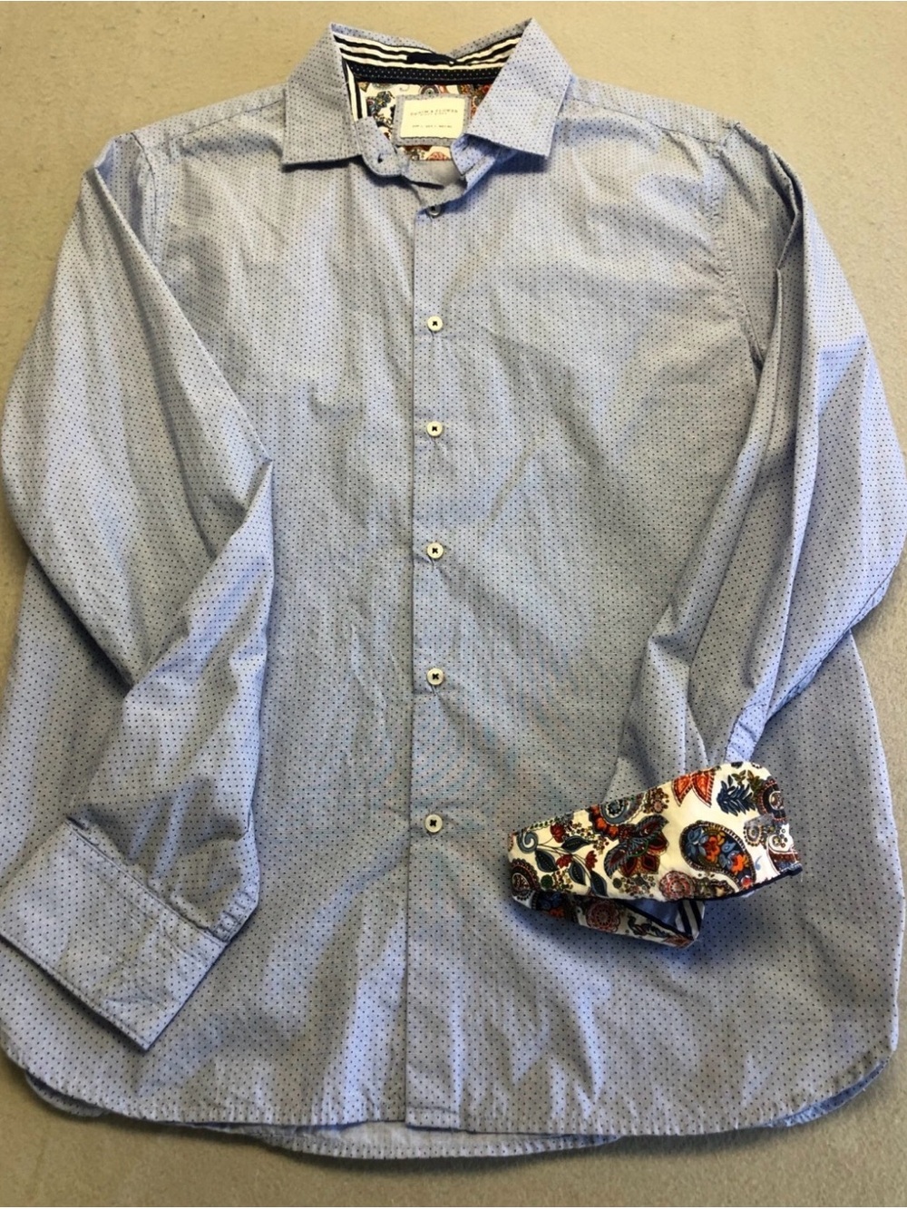 Denim & Flower Shirt Men's XL Button Up